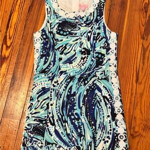 Lilly Pulitzer Blue and White Kids Formal Dress